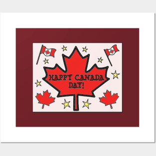 Happy Canada Day Posters and Art